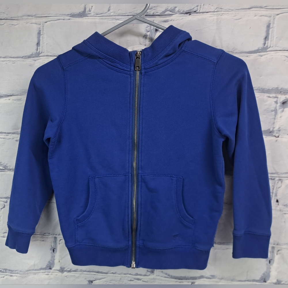 Burberry Children Kids Boys Full Zip Hoodie Sweater Blue Nova Check sz 7Y 122cm - Picture 7 of 12
